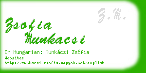 zsofia munkacsi business card